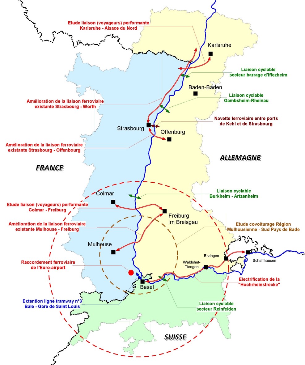 Karte der AG Verkehr (C DREAL Alsace)
